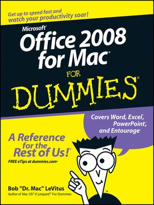 cover image of Office 2008 for Mac For Dummies